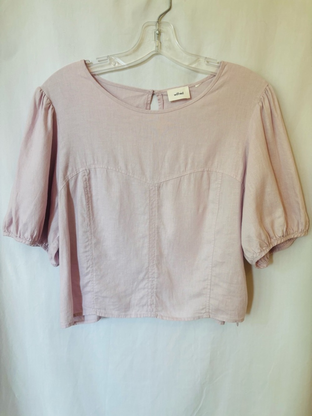 Wilfred Soft Lilac Puff Sleeve Coquette Blouse